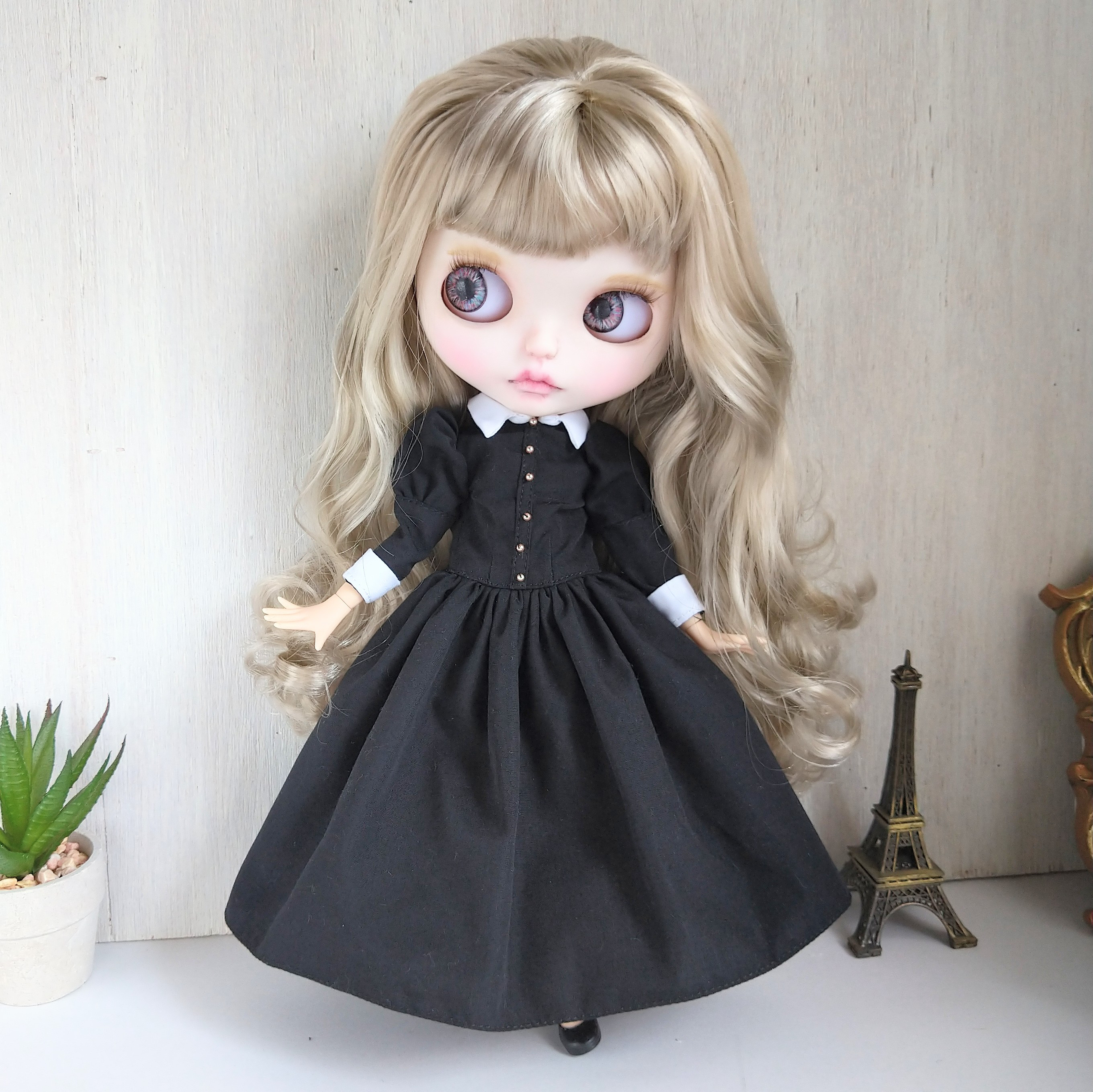 ぬいぐるみ/人形sold out 蝶のロングワンピース リカちゃん服 ブライスアウトフィット