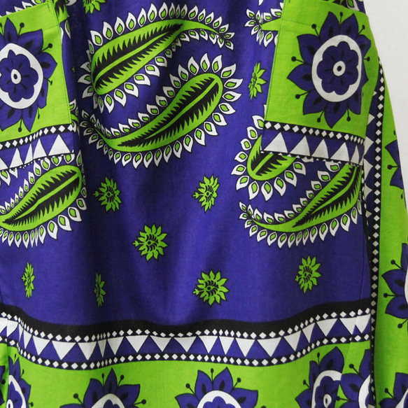 アフリカ布のバルーンスカート｜カンガスカート コクーンスカート 大人かわいい 2枚目の画像