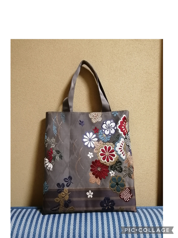 着物リメイク サブバッグ アンティーク エコバッグ・サブバッグ さら 