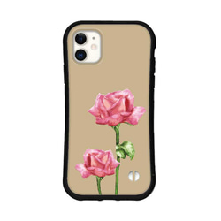 バラ 名入れ スマホケース iPhone15 14 13 pro mini se iface型 カバー 花 送料無料 8枚目の画像