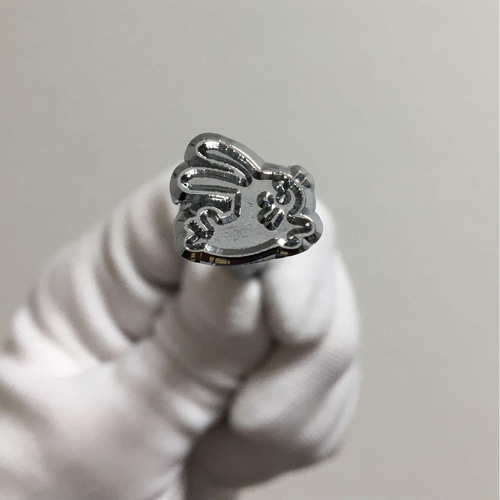 木槌などで刻印】うさぎさん レザークラフト ハンドメイド 革細工 金属