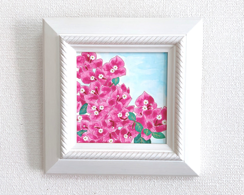 Creema限定 日本画/原画《ブーゲンビリア》 絵画 Blancheur art