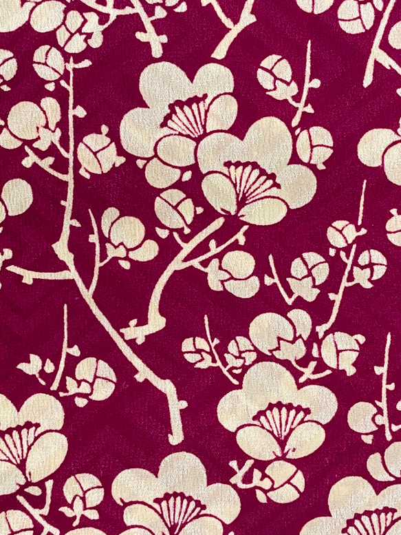 【古布】紋意匠梅 ドール着物サイズ 1枚目の画像