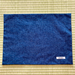 30×40ランチマット 紫陽花と百合(紺) 5枚目の画像