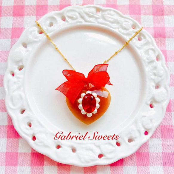 ハートプリンのネックレス〔プリン〕 ネックレス・ペンダント Gabriel