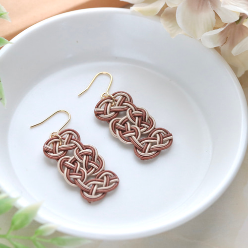 短冊のような水引ピアス&イヤリング＜全5色＞ ピアス（フック