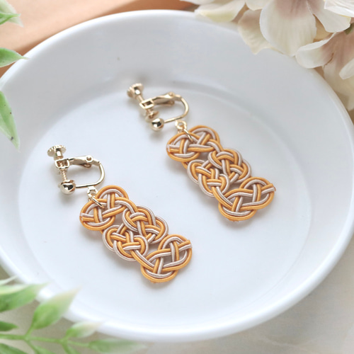 短冊のような水引ピアス&イヤリング＜全5色＞ ピアス（フック