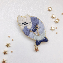 12星座の猫の刺繍ブローチ 13枚目の画像