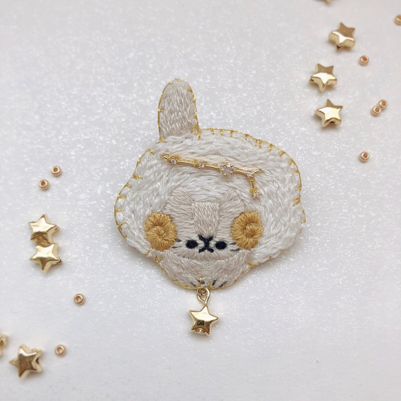 12星座貓刺繡胸針 第2張的照片