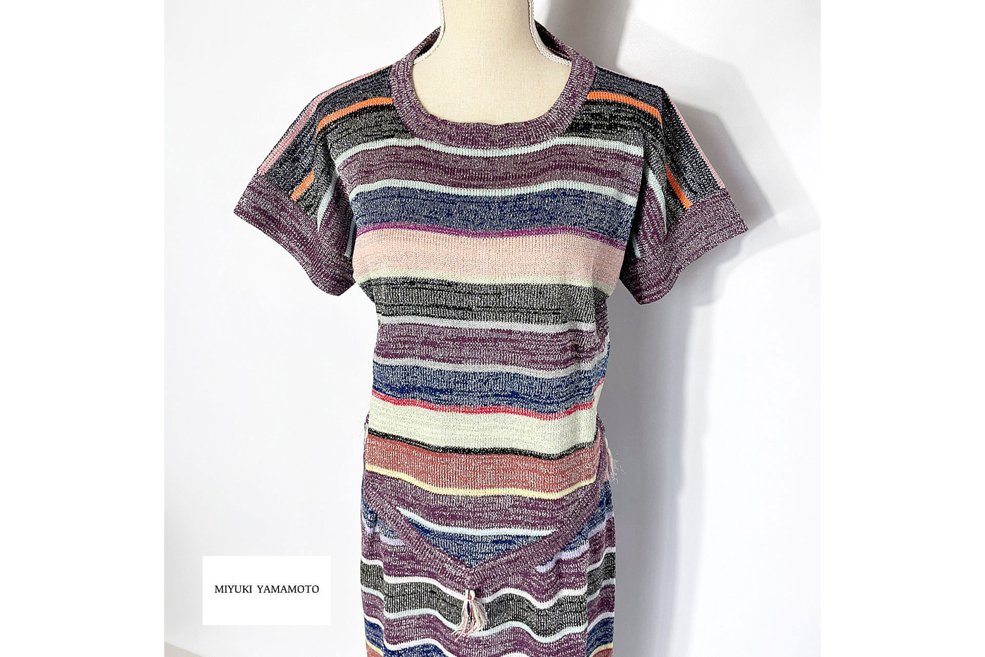 サマーニット✿グリッター マルチ フリンジ トップス　358 GLITTER MULTI  FRINGE TOPS