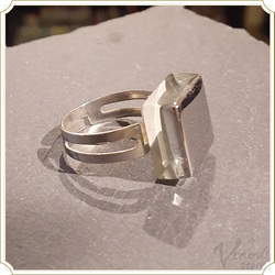 ミラータイルリング シルバー フリーサイズ ストーン フリーサイズ 指輪 10枚目の画像