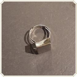 ミラータイルリング シルバー フリーサイズ ストーン フリーサイズ 指輪 6枚目の画像