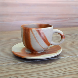 備前焼 緋襷 ｶｯﾌﾟ&ｿｰｻｰ (ｿｰｻｰ 大) ティーカップ 高志窯製陶所 通販