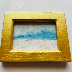 16×23㎝「朝の海6」サムホール・油彩画・原画 絵画 かいがの