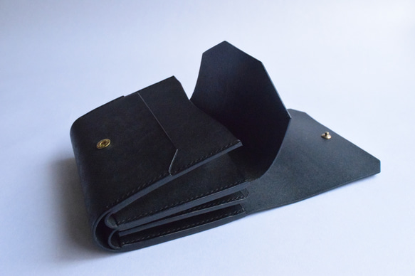 [受注生産品] No.010M [Half Wallet] 黒(BLACK) 5枚目の画像