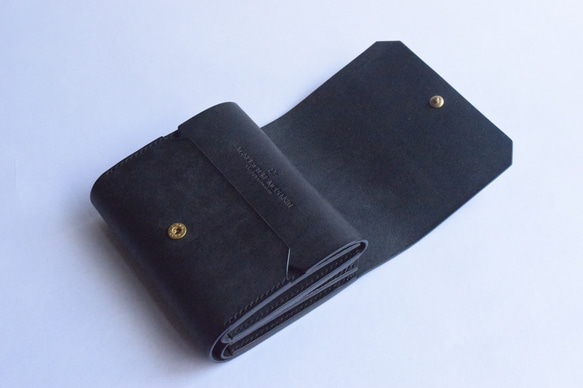 [受注生産品] No.010M [Half Wallet] 黒(BLACK) 4枚目の画像