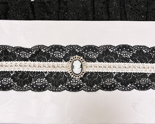 usa様　　　M3703★ 着物淡雪 ★ レース半幅帯　ブラック　フリンジ usa様 M3703☆ 着物淡雪 ☆ レース半幅帯 ブラック フリンジ