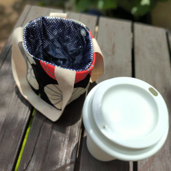 「私のコーヒーバッグ」 保冷保温機能付き裏地使用！あると便利‼︎ ドリンクホルダー　 6枚目の画像