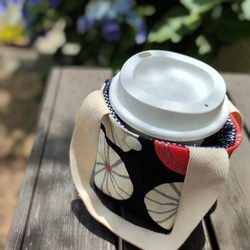 「私のコーヒーバッグ」 保冷保温機能付き裏地使用！あると便利‼︎ ドリンクホルダー　 4枚目の画像