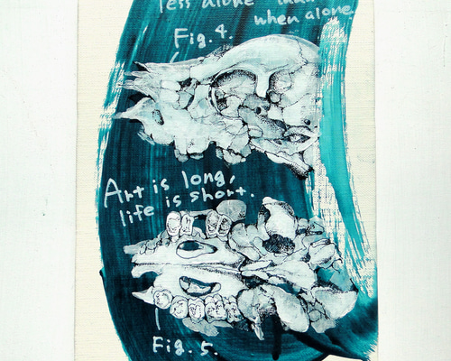 F10 油絵『鹿の骨の習作』 b4fa69ada0164de76a0d4402b6e4ad