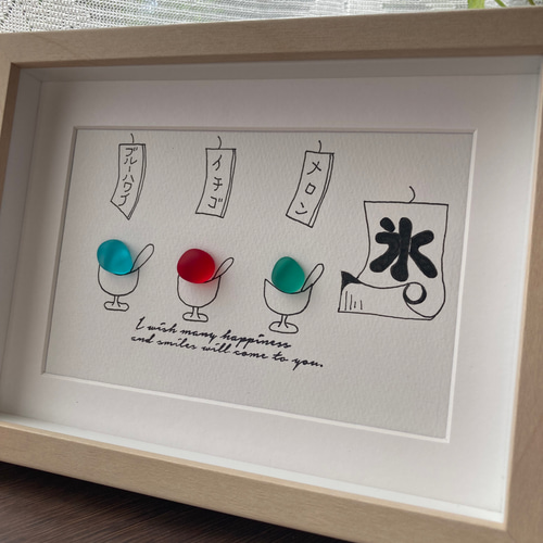 シーグラスアート『かき氷』 その他アート Jupiter. 33333 通販