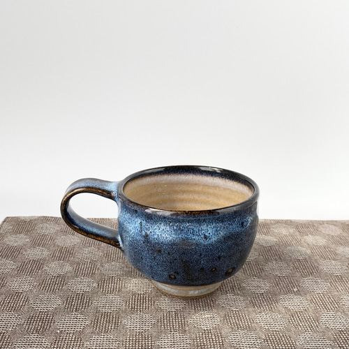 ブルーがきれいな コーヒーカップ&ソーサー 【手仕事 民藝 窯元 和
