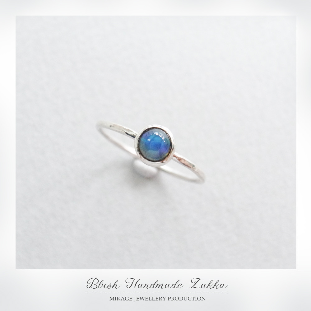 〚 gemstone 〛sv925 simple opal ring