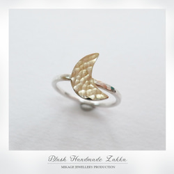 〚 moon 〛sv925 simple crescent moon ring 1枚目の画像