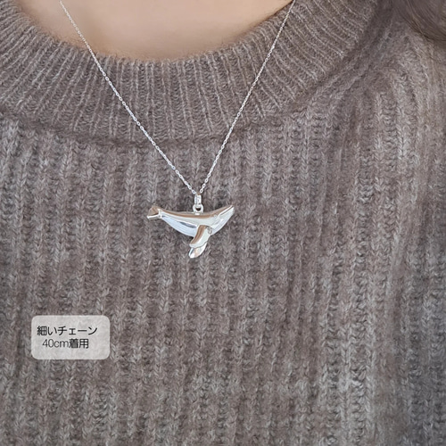 ふくまる様専用クジラ尾モチーフk14ネックレストップ