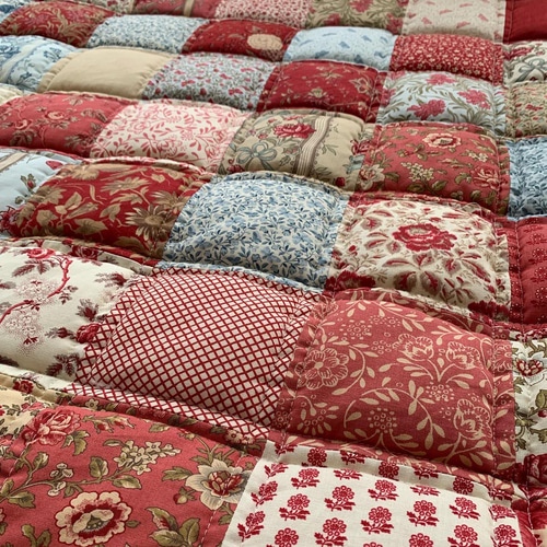 100cm×100cm 四角つなぎのパッチワーク フリーマット 寝相アート