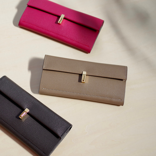 高級革>フランスレザー使用 長財布（スミクロ） 長財布 Hazuki