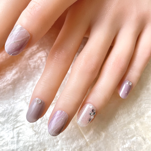 PULNAILS STUDIO グレーグラデーションネイルチップ 現品限り/お買い得品☆グレーグラデーションネイルチップ ネイル