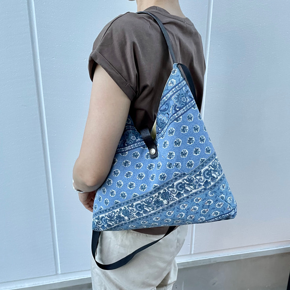 南仏風・あづま2way bag（upcycle） 5枚目の画像