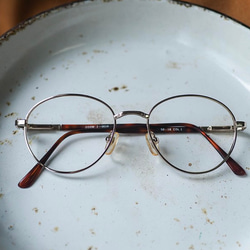 經典純色簡約亮金圓形細框金屬眼鏡鏡框 古董眼鏡 Japan/glasses 第8張的照片