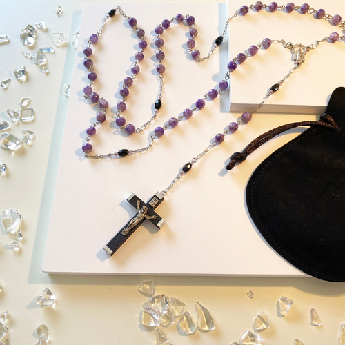 送料込♪天然石チャロアイトのロザリオ/ロザリオ・センターパーツは  