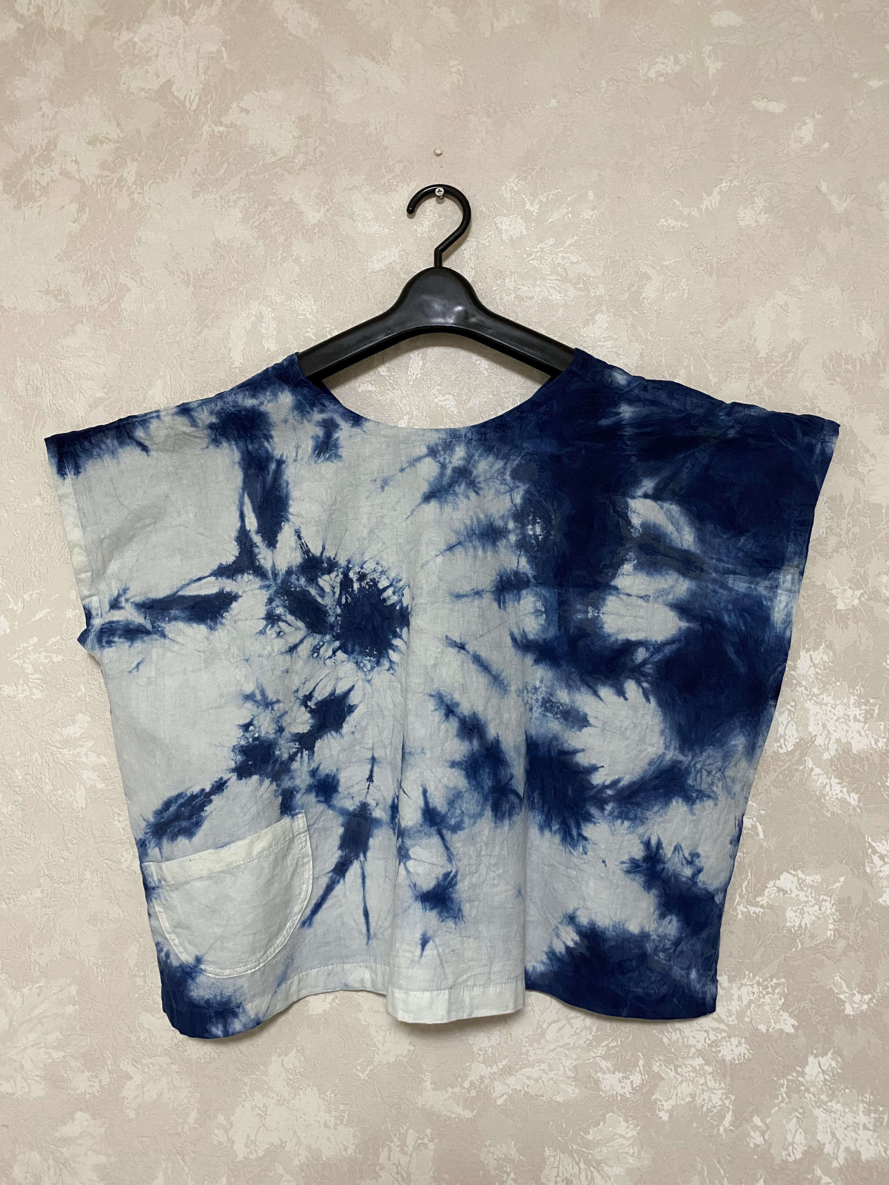 藍染めブラウス(絞り染め)   3