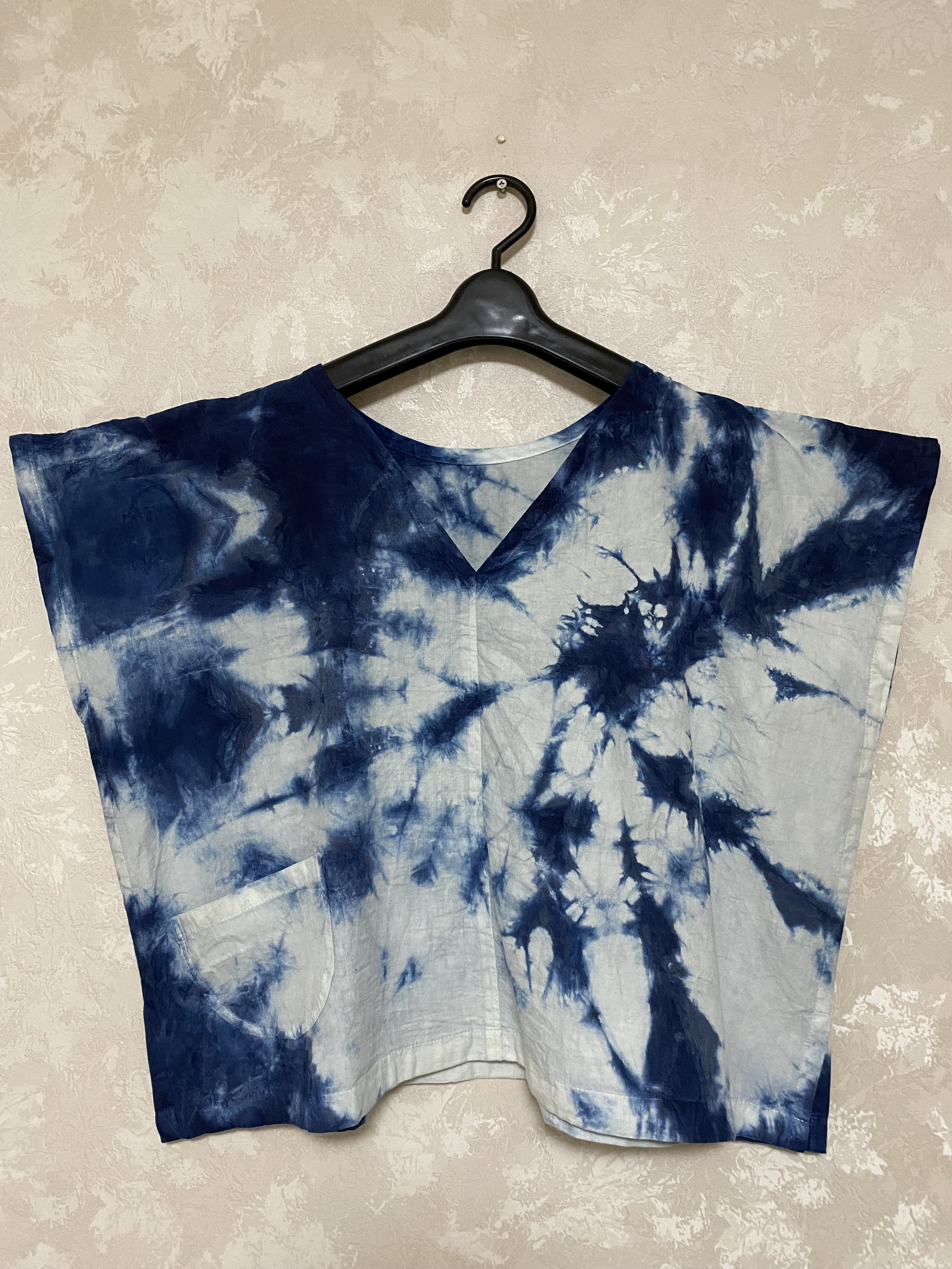 藍染めブラウス(絞り染め)   3