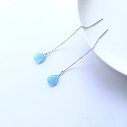 サージカルステンレス カラージェイドアメリカンピアス 2枚目の画像