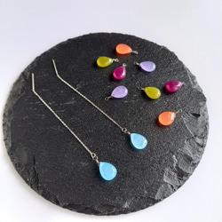 サージカルステンレス カラージェイドアメリカンピアス 5枚目の画像