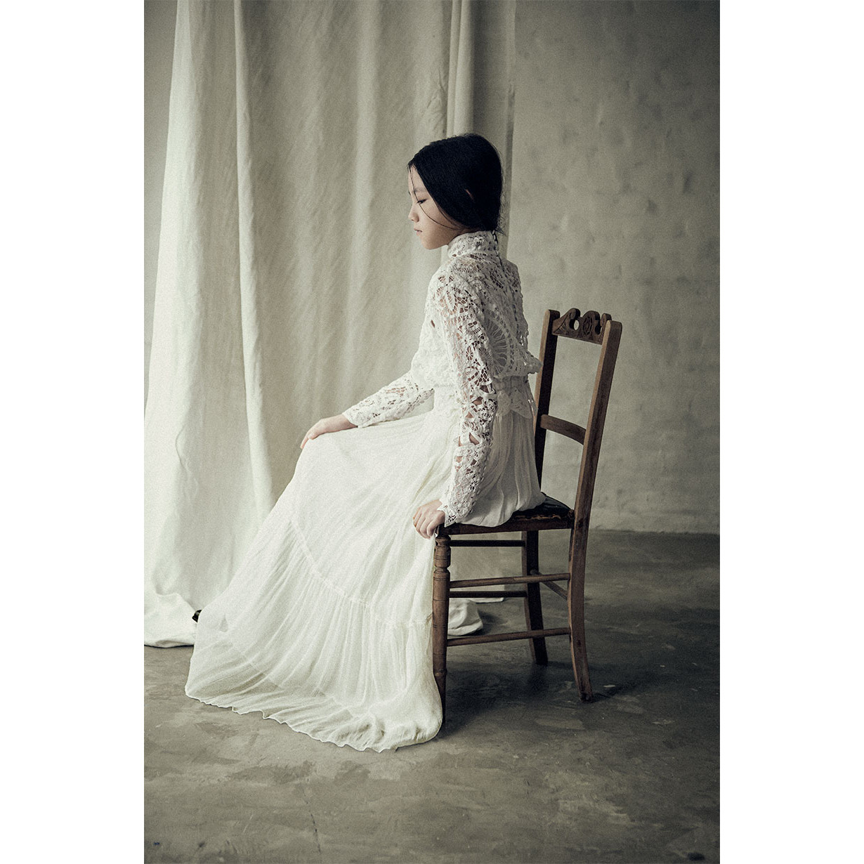 ”Wistaria” separate dress/ Kids130-140cm / White