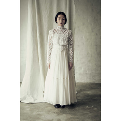 ”Wistaria” separate dress/ Kids130-140cm / White 2枚目の画像