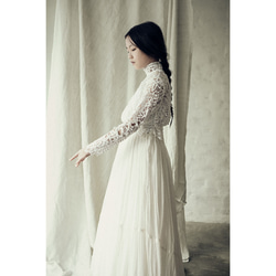 ”Wistaria” separate dress/ Kids130-140cm / White 3枚目の画像