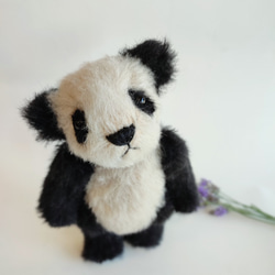 ピンクのうさぎ☆毛先が濃いピンクに染まったモヘア 20cm テディ