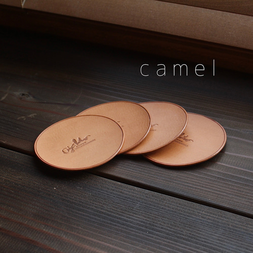 ⭐︎お好きな色で♪⭐︎レザーコースター＼名入れでさらにオリジナル