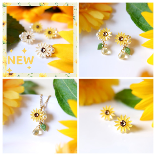 creema限定！夏の福袋・ちっちゃな桃のイヤリング、ピアス&ネックレス