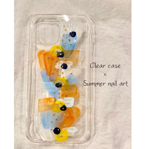 iPhoneケース クリアケース アートネイル スマホケース 多機種対応