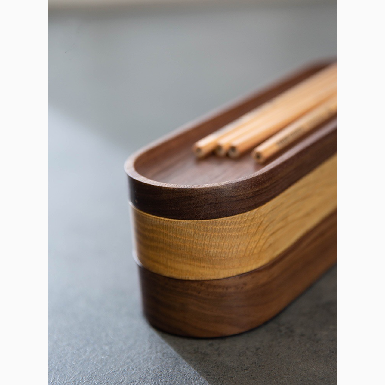 受注生産 職人手作り ペンケース 木製筆箱 小物入れ ギフト オフィス 無垢材 木製雑貨 収納 おうち時間 LR2018