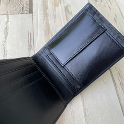 【rank 特S】【ブラック×ブラック】シャイニング クロコダイル クロコ 財布 メンズ レディース 本物 二つ折り財布 9枚目の画像
