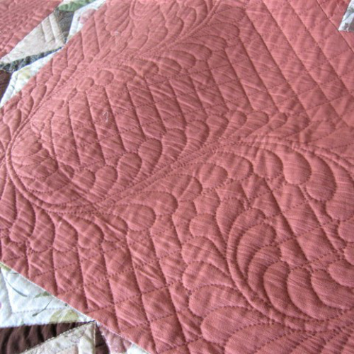 送料無料☆パッチワークベッドカバー☆ファンのサンプラーキルト完成品