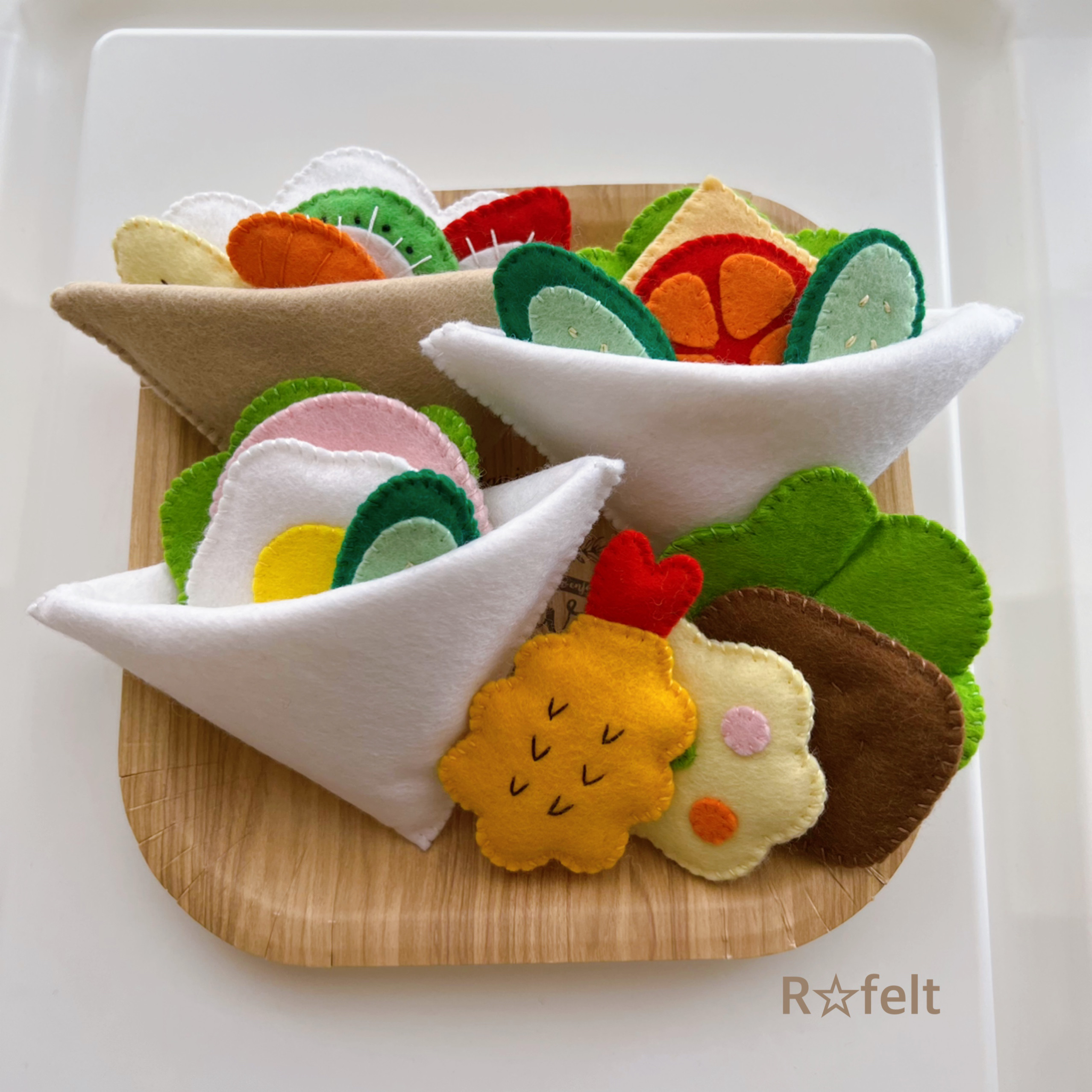 17 フェルトままごと　ピクニック　オーダーページ サンドイッチdeピクニック♡＊フェルトおままごと オーダー